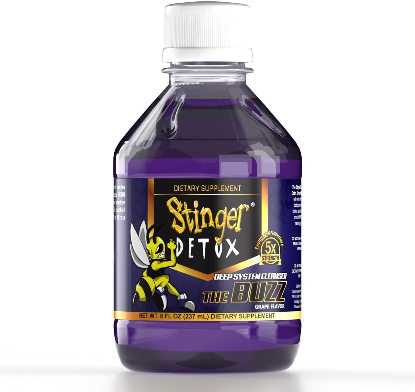 Stinger Detox 5X 7-Day Extra Strength Permanent Drink  Grape Flavour  8 FL OZ