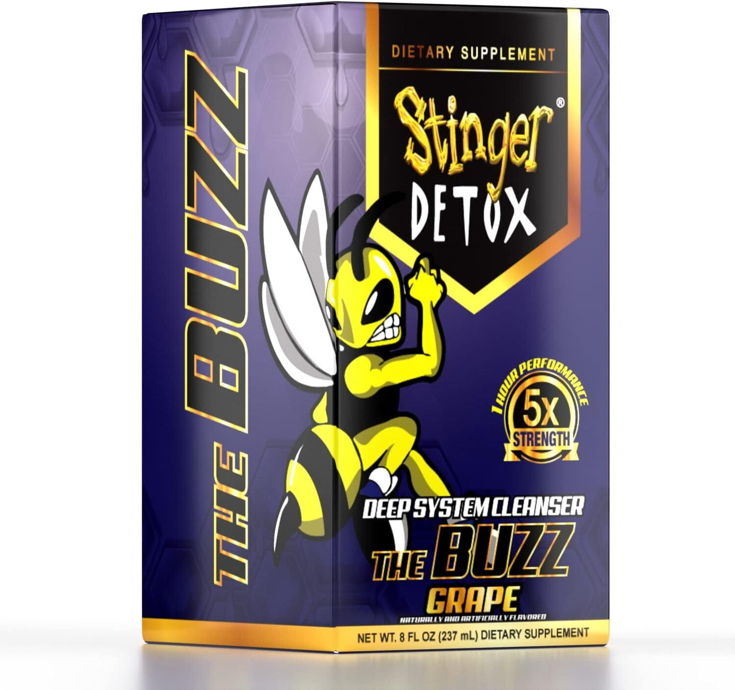 Stinger Detox 5X 7-Day Extra Strength Permanent Drink  Grape Flavour  8 FL OZ