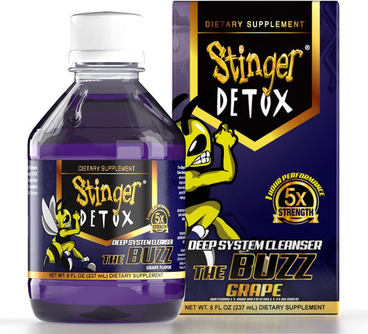 Stinger Detox 5X 7-Day Extra Strength Permanent Drink  Grape Flavour  8 FL OZ