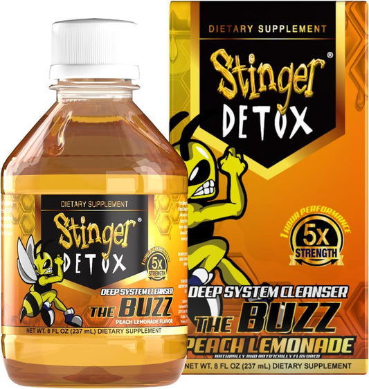 Stinger Detox 5X 7-Day Extra Strength DrinkPeach Lemonade Flavour8 OZ